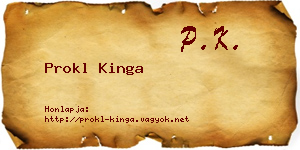 Prokl Kinga névjegykártya